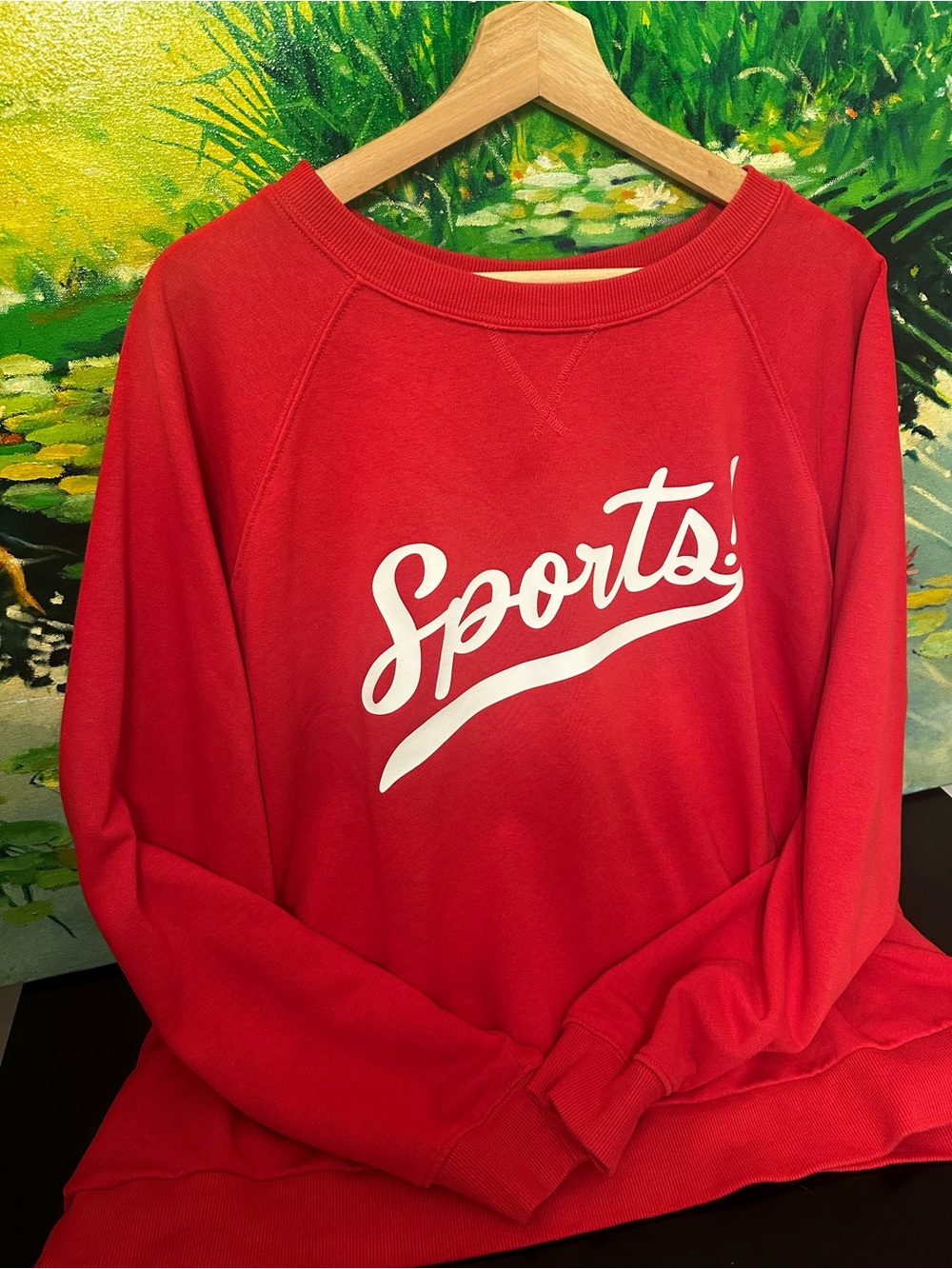 LC Lauren Conrad Red “Sports!” Graphic Sweatshirt XXL